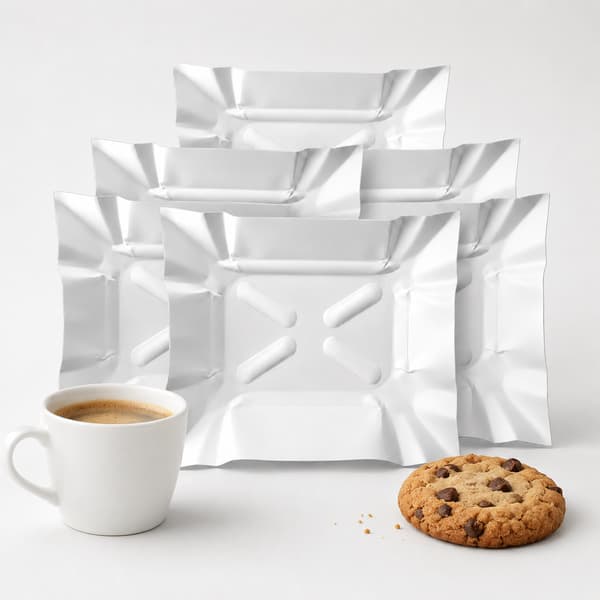 Rektangulära engångspappersbrickor 10 x 13 cm 500 st