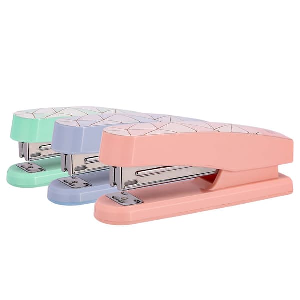 Blå häftapparat 24,26/6 25k, Macaron-serien, Deli