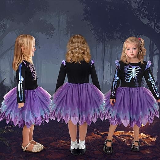 Halloween-asu luurankomekko koko M