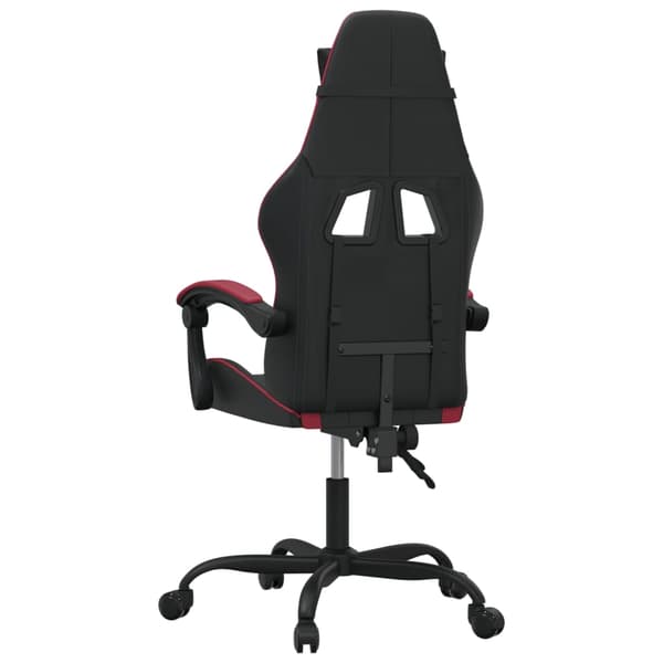vidaXL gamingstol, sort og bordeaux, kunstlæder