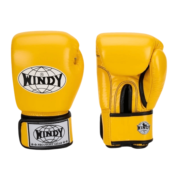 Windy Classic ægte læderboksehandsker 14OZ gule