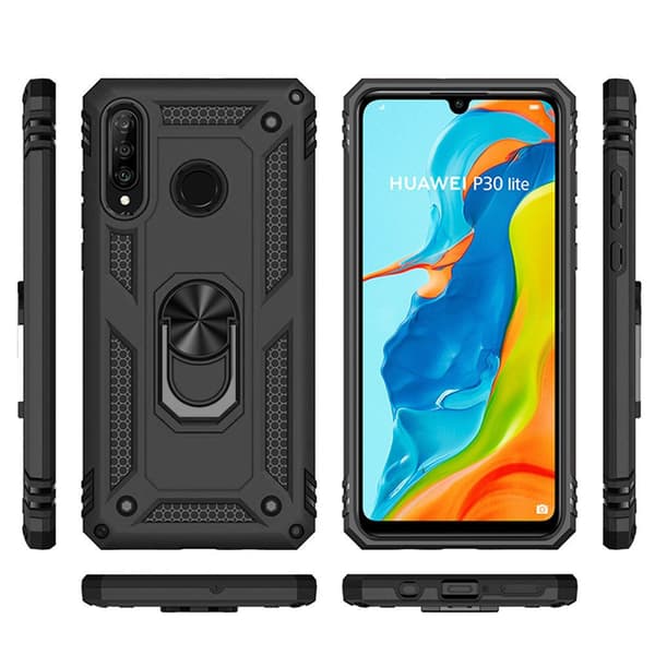 Pansarskal för Huawei P30 Lite, Nox Case Ring, svart