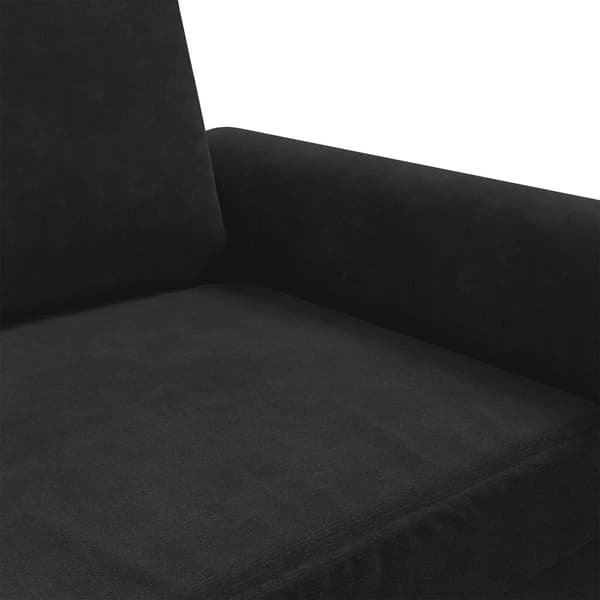vidaXL 2-sitssoffa, svart, 120 cm, klädd i sammet