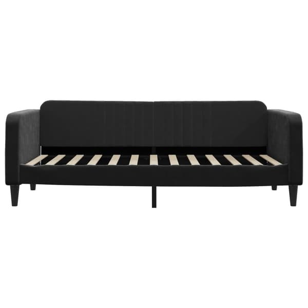 vidaXL Bäddsoffa svart 90x200 cm klädd i sammet