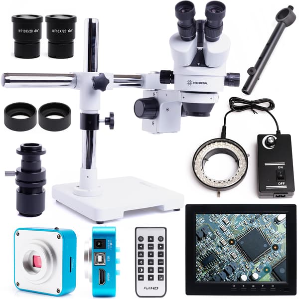 10HS mikroskop + 616 16MP kamera + 60X LED-belysning + display