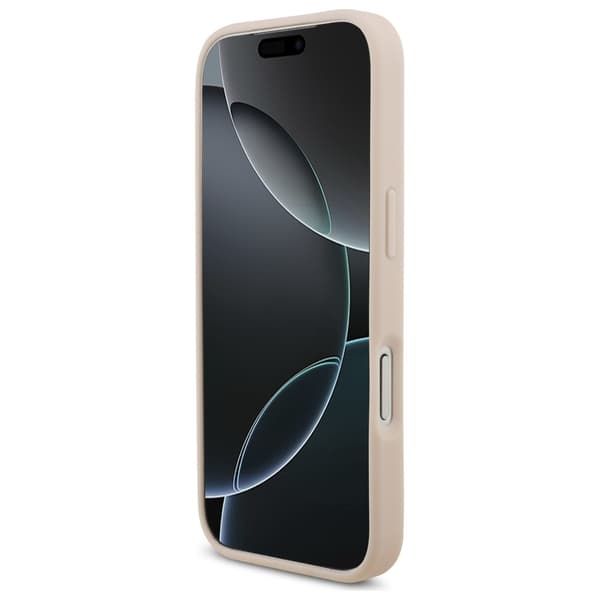 Guess Grained Big 4G & Classic Logo Cover til iPhone 17 Pro Pink