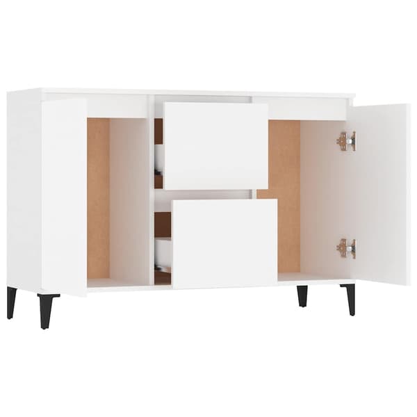 vidaXL skab, hvid, 104x35x70 cm, spånplade