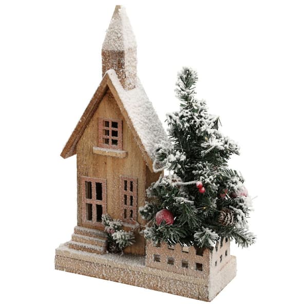 Julhus med LED-julgran 44 cm