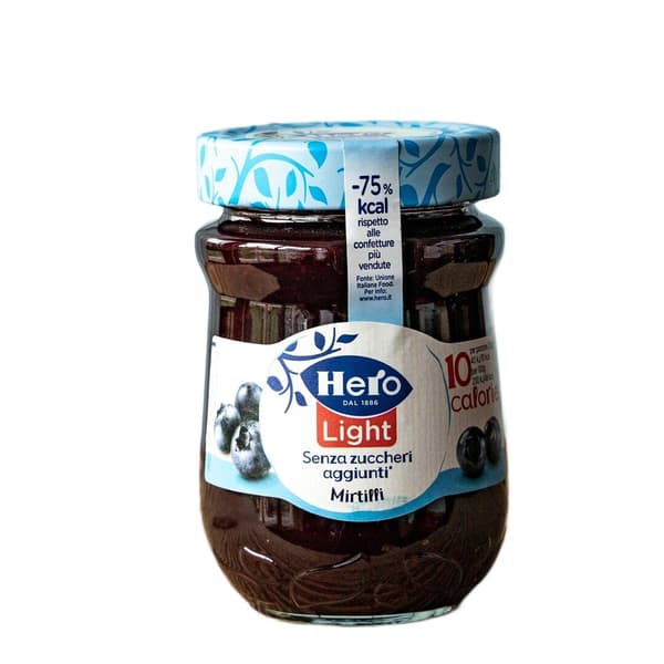Hero sukkerfri blåbærsyltetøj 280g