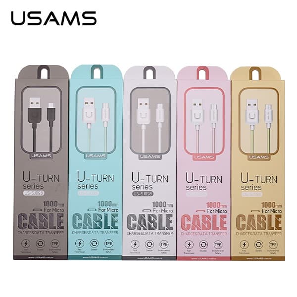 USAMSU-Turn USB-A - microUSB -kaapeli 1m 2A musta