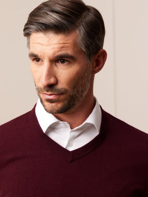 Bordeauxrød sweater Peaston L