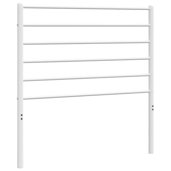vidaXL metalsengegavl, hvid, 100 cm