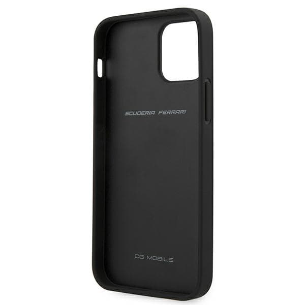 Ferrari On Track Carbon Stripe-cover til iPhone 12 mini, sort