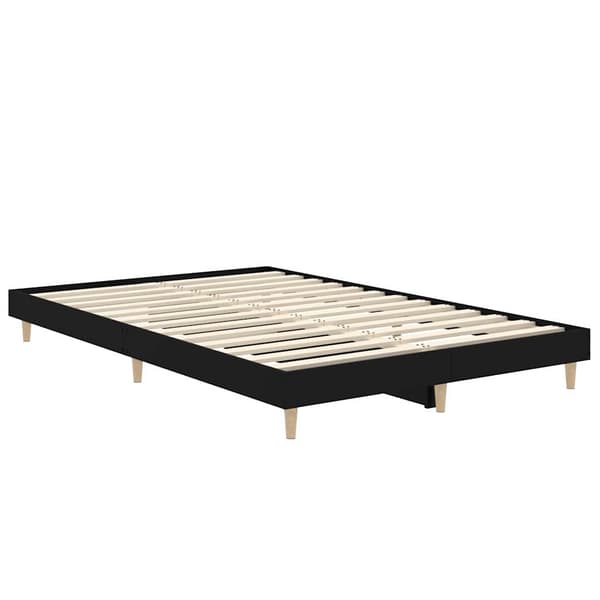 vidaXL sengestel sort 120x190 cm træbaseret materiale