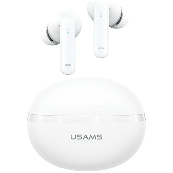 USAMS Echo E02 TWS ANC+ENC Trådlösa Bluetooth-hörlurar Vita