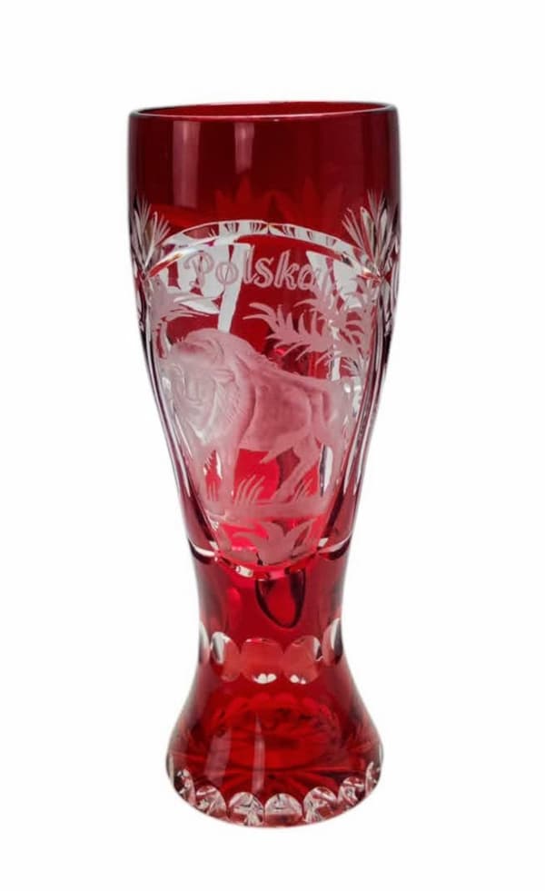 Graverad ölmugg i kristall 500 ml Kraków Sukiennice