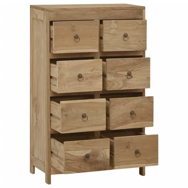 vidaXL kommode, 55x30x90 cm, massivt teaktræ
