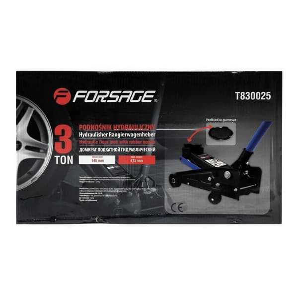 Hydraulisk jack frog 3t donkraft + gummi