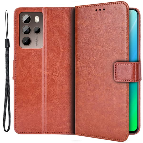 HTC U23 Pro Pung Flip Etui, Brun