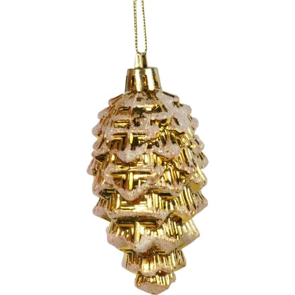 Sæt med 5 multifarvet plastiskugler/stykker med glitter, 9 cm