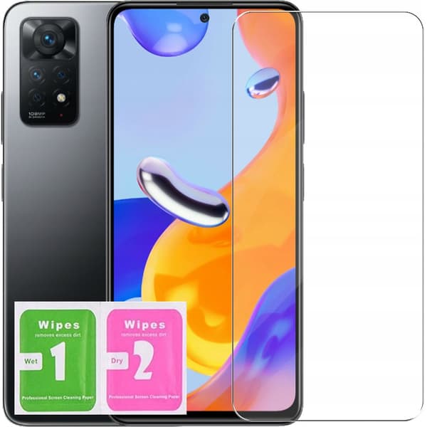 Etui til REDMI NOTE 11 PRO 5G Mat Sort Silikone Slim + GLAS