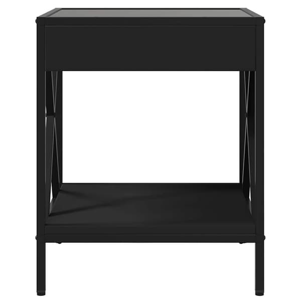vidaXL Infinity LED sofabord sort 40x40x49 cm