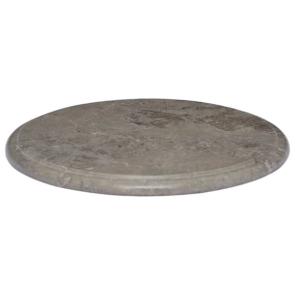 vidaXL Bordsskiva grå Ø40 x 2,5 cm marmor