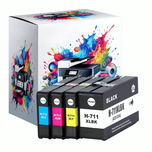 4x blækpatroner til HP GP-H711XL CMYK GP