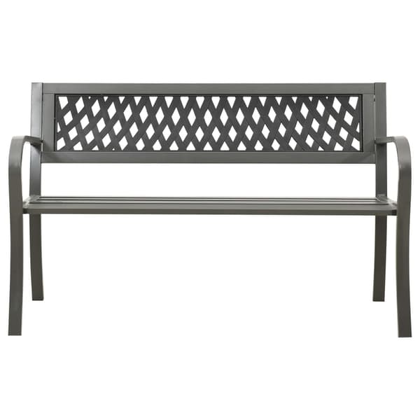 vidaXL havebænk 125 cm stålgrå