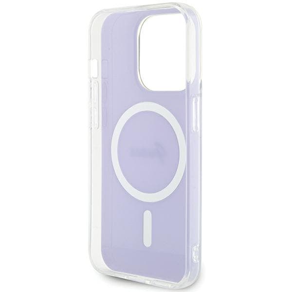 Guess IML Iridescent MagSafe-etui til iPhone 15 Pro Max, lilla