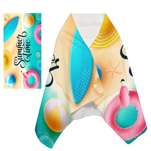 Rektangulär strandhandduk SUMMER TIME 150x70 REC54WZ10