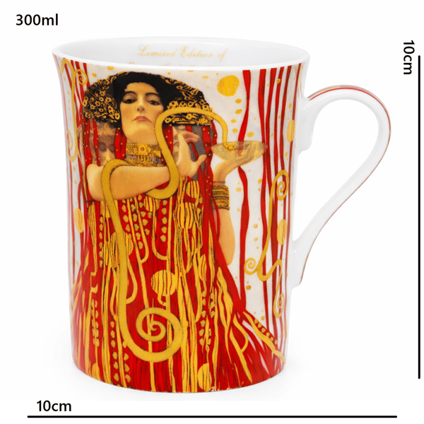 Gustav Klimt Judith posliinimuki, ylellinen lahjasetti
