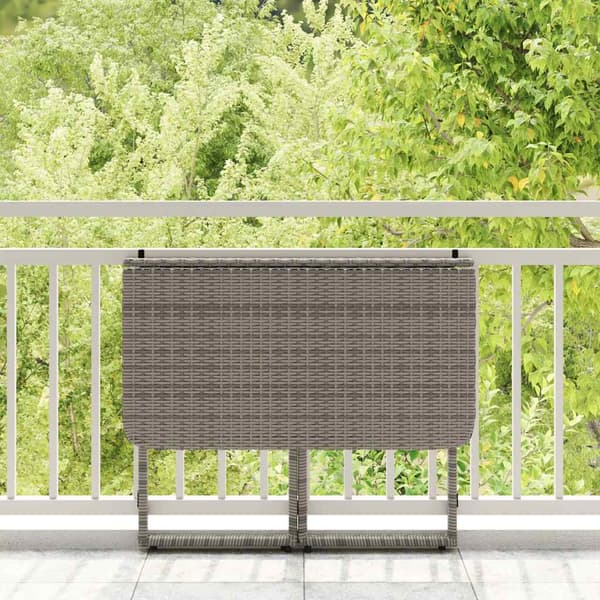 vidaXL foldbart havebord grå 90x51x75 cm polyrattan