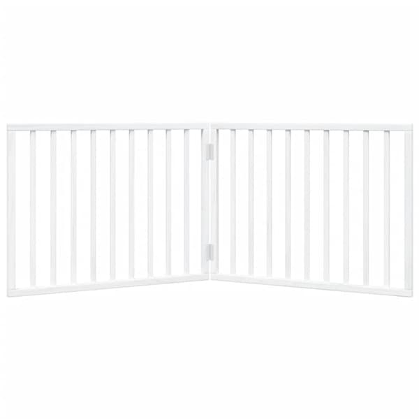 vidaXL foldbart sikkerhedsgitter til hunde, 2 paneler, hvid, 160 cm
