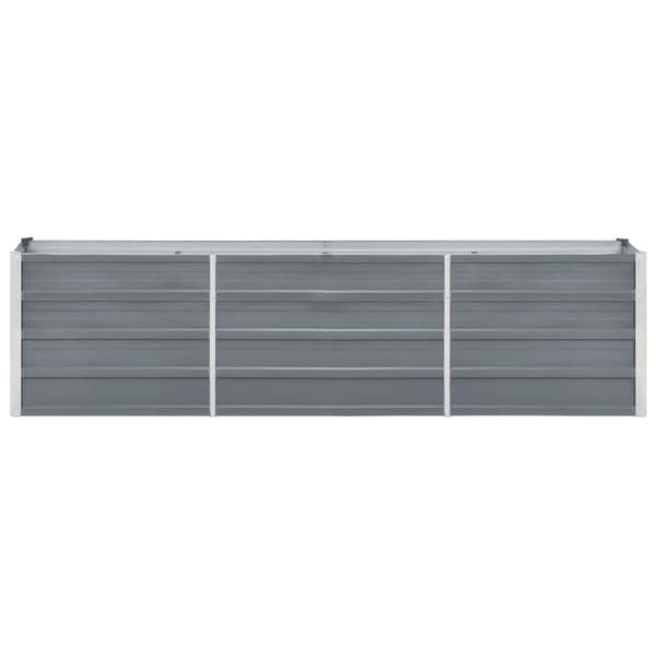 vidaXL højbed galvaniseret stål 240x40x45 cm grå