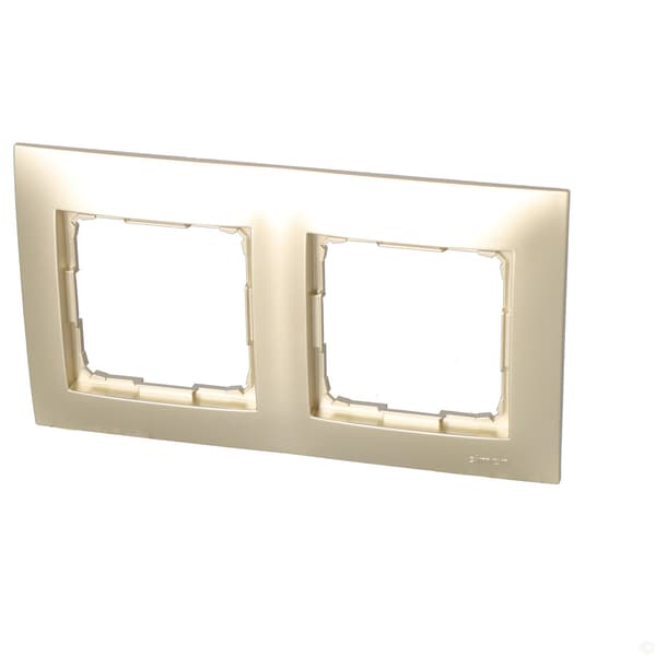 Universal 2-kanals ramme IP20 / IP44, mat guld Simon54