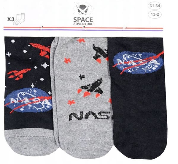 NASA strømper til drenge 3-pak 31/34
