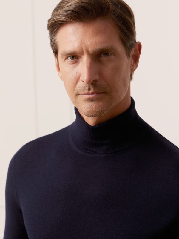 MARINEBLÅ AKRON TURTLENECK XXXL