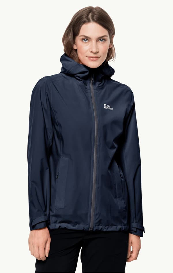 Udsalg - Jack Wolfskin Pack & Go Shell regnjakke til dame (1111514_1010) S