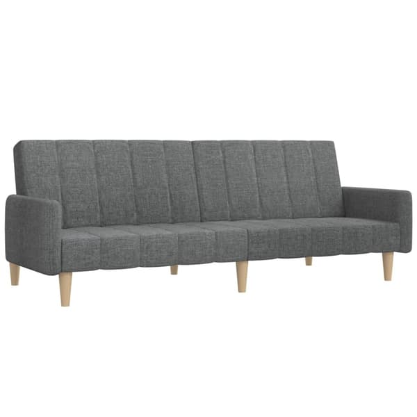 vidaXL 2-sits bäddsoffa, ljusgrå, klädd i tyg