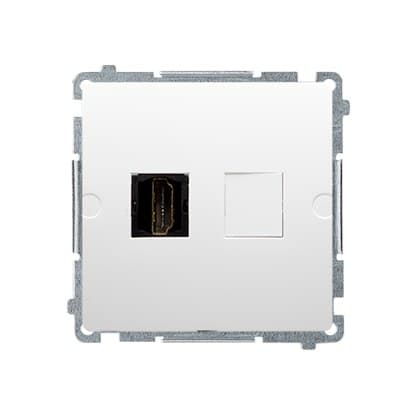 Enkelt HDMI-stik (modul), hvid, basismodul