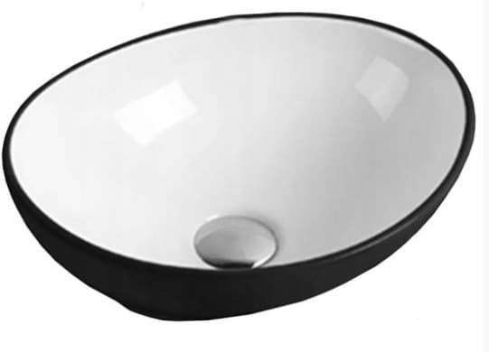 Eliza bordvask, sort, oval