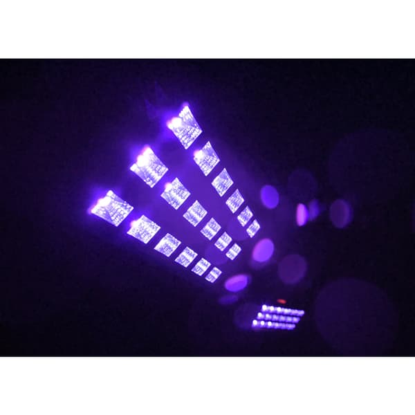 LIGHT4ME LED UV 18x3W reflektor + stroboskop DMX