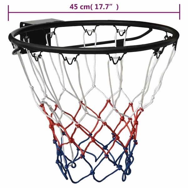 vidaXL basketballkurv sort 45 cm stål