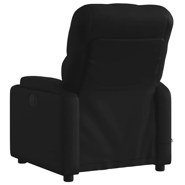vidaXL elektrisk lænestol med massagefunktion, sort, kunstlæder