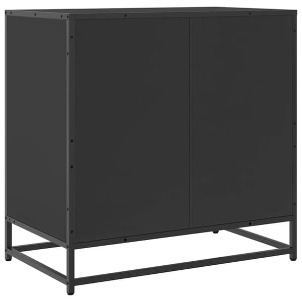 vidaXL kommode, sort, 70x41x70 cm, træbaseret materiale