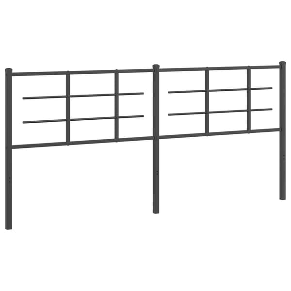 vidaXL metalsengegavl, sort, 193 cm