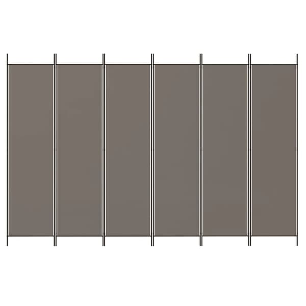 vidaXL 6-panelsskærm, antracit, 300x220 cm, stof
