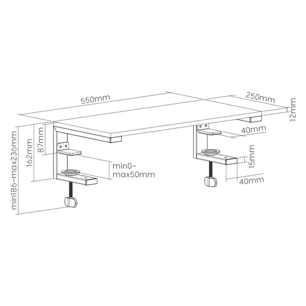 MOZOS ERGO CLAMP stand til bærbar computer