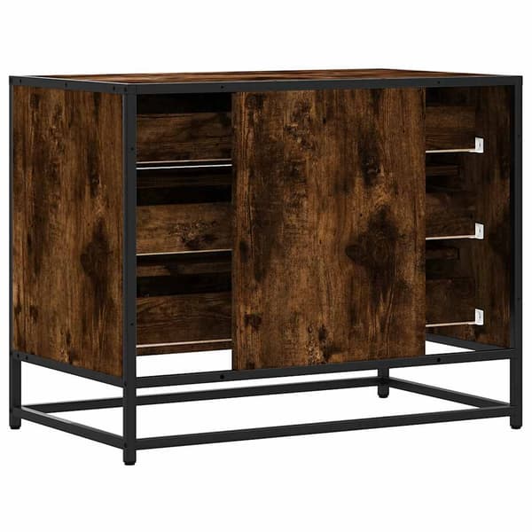 vidaXL kommode, røget eg, 70x41x56 cm, træbaseret materiale